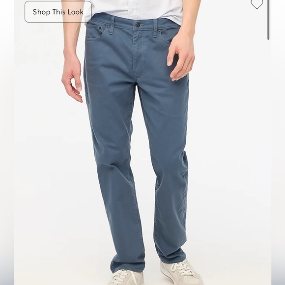 J crew opal blue Slim-fit garment-dyed five-pocket pant - Picture 1 of 5